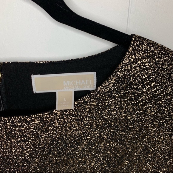 Michael Kors Large Shimmery Metallic Golden Dress.Large. - Picture 5 of 5